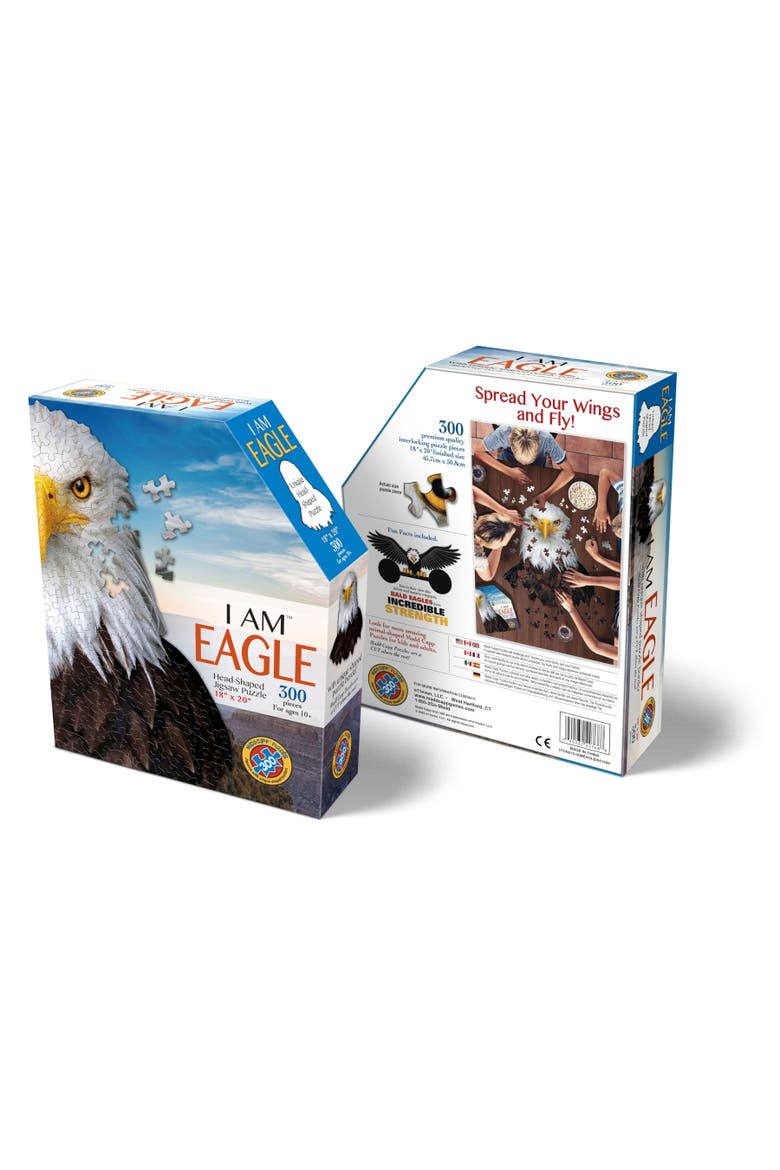 I Am Eagle 300 Pieces Animal Shaped Jigsaw Puzzle, Alternate, color, Multicolored