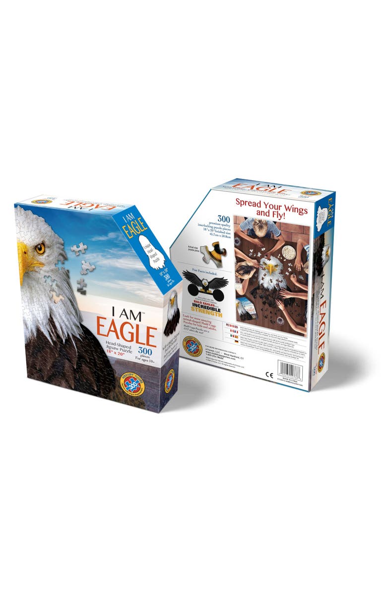 Madd Capp I Am Eagle 300 Pieces Animal Shaped Jigsaw Puzzle, Alternate, color, Multicolored