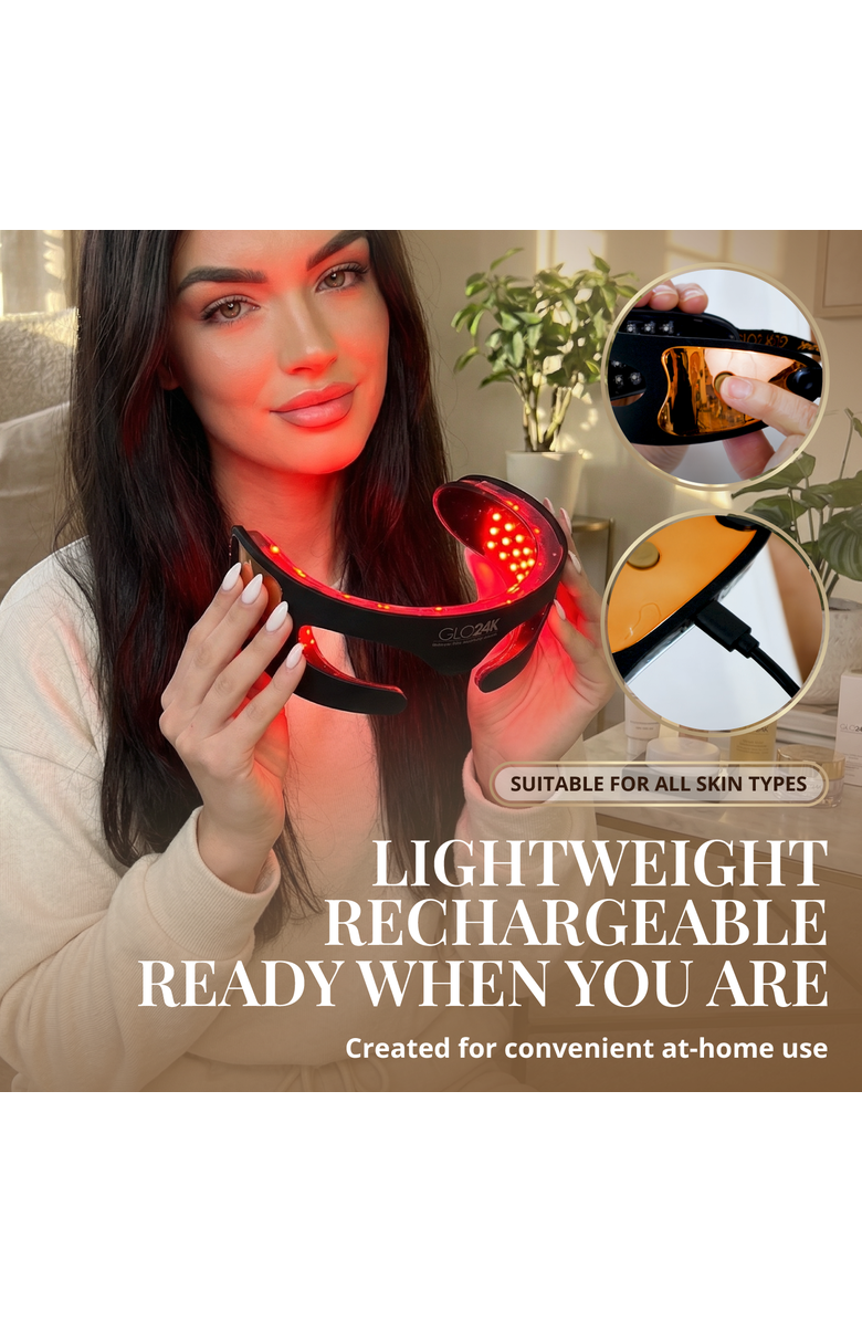 GLO24K UNLEASH THE POWER OF GOLD Bionic 7 Color LED Eye Care Mask, Alternate, color, NO COLOR