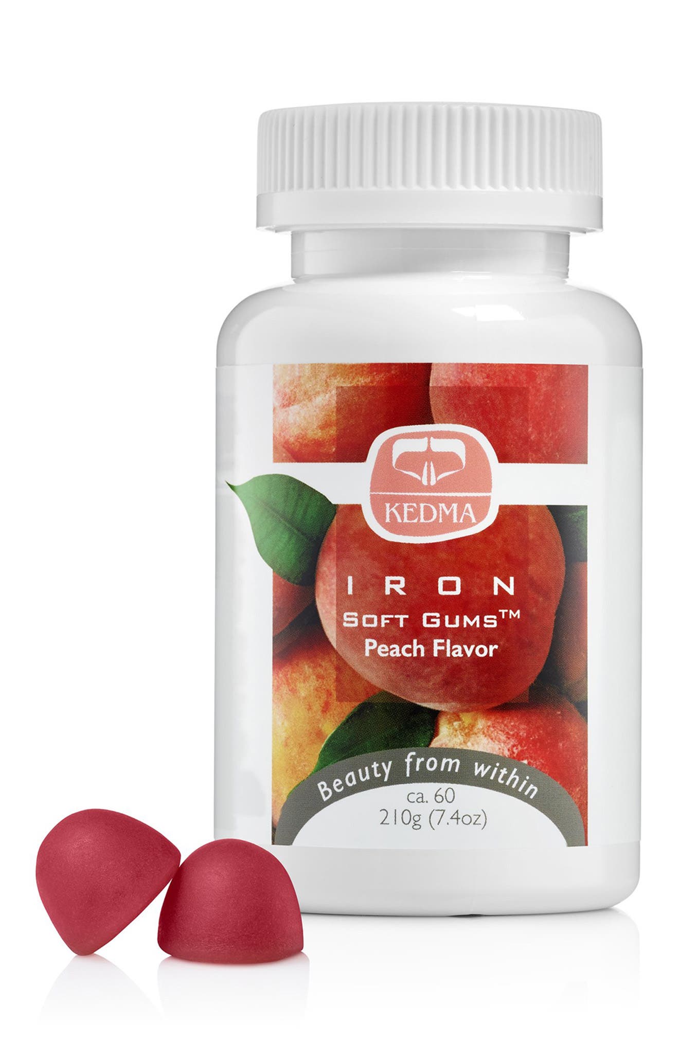 YUKA SKINCARE Iron Food Supplement Soft Gums - Peach Flavored ...