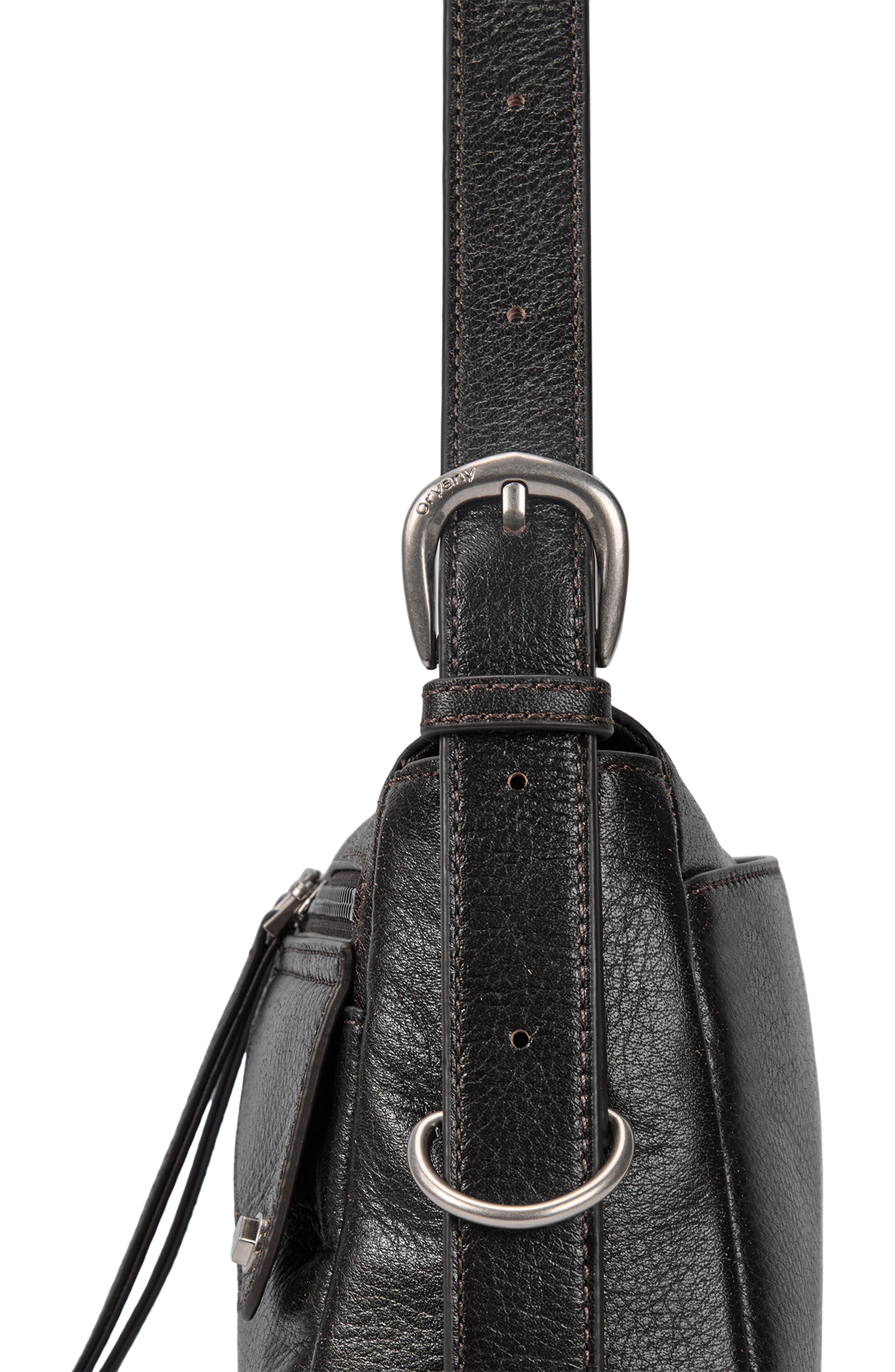 Moto Leather Shoulder Bag, Alternate, color, VINTAGE BROWN