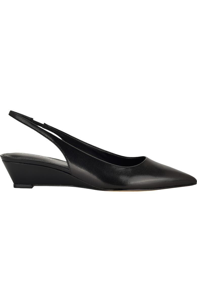 Calvin Klein Mavalyn Slingback Pointed Toe Wedge Pump, Alternate, color, Black