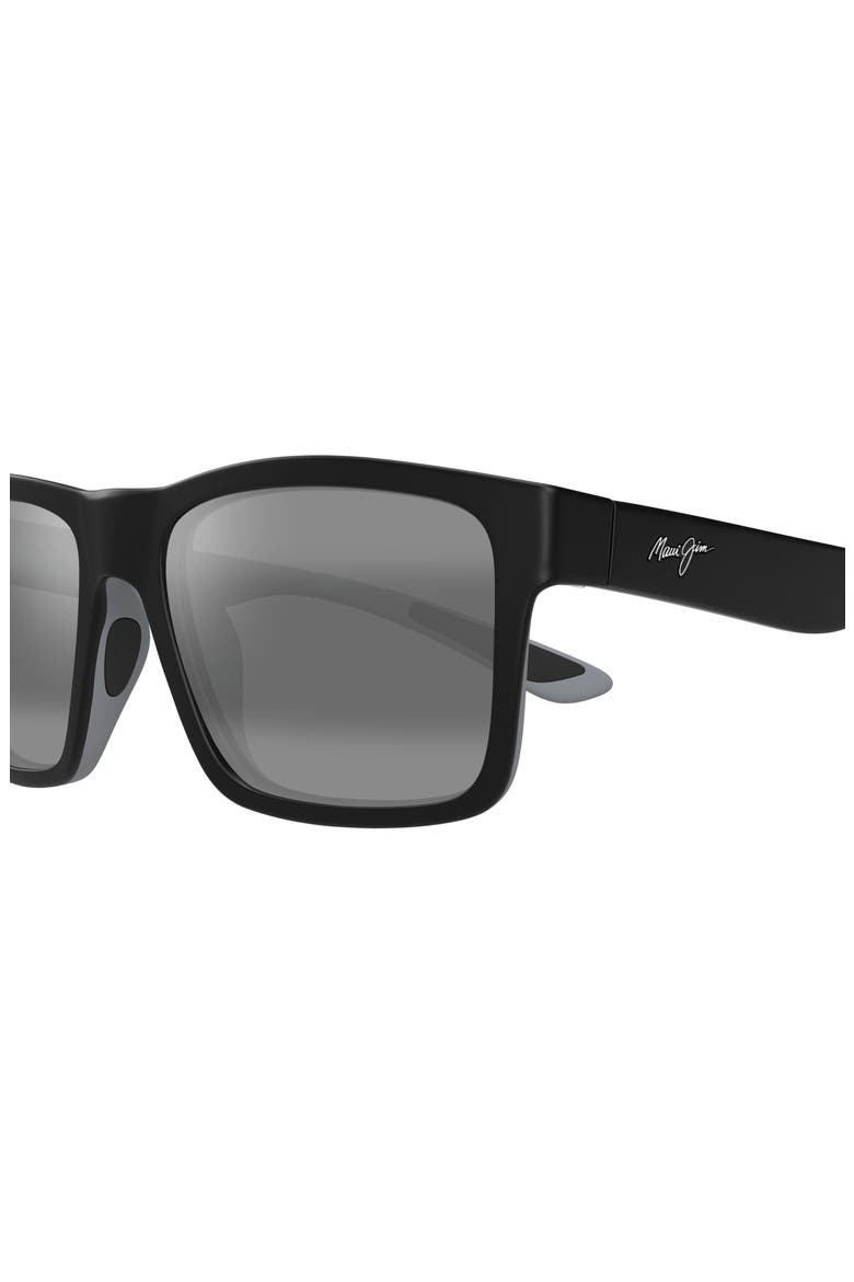 The Flats 57mm PolarizedPlus2® Rectangular Sunglasses, Alternate, color, BLACK/ NEUTRAL GREY