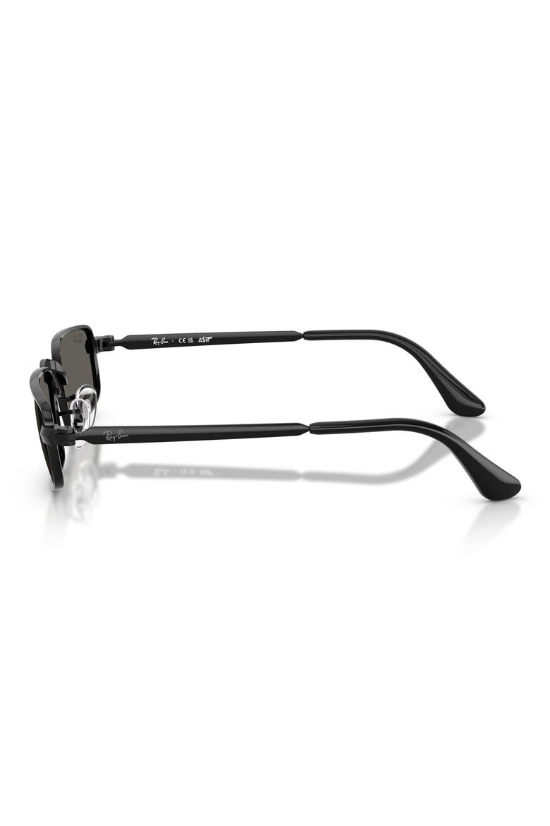 54mm Pillow Sunglasses, Alternate, color, BLACK / DARK GRAY