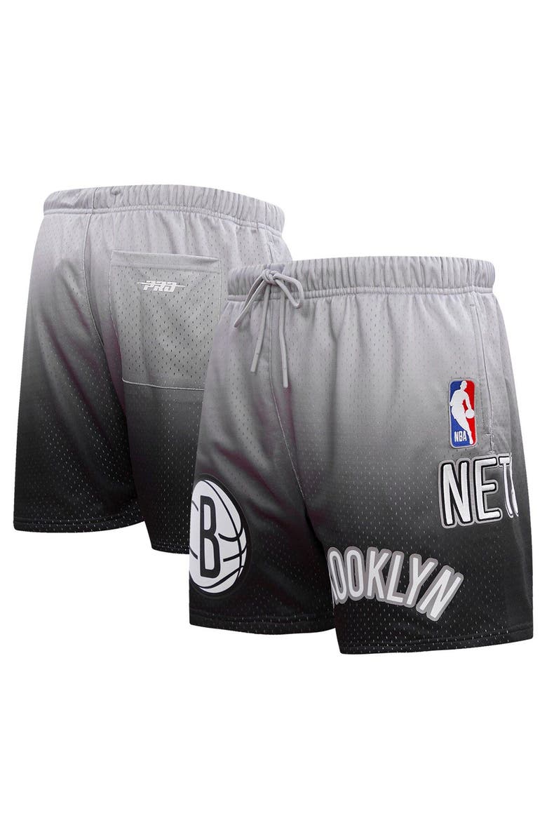 PRO STANDARD Men's Pro Standard Black/Gray Brooklyn Nets Ombre Mesh Shorts, Main, color, Purple
