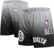 PRO STANDARD Men's Pro Standard Black/Gray Brooklyn Nets Ombre Mesh Shorts