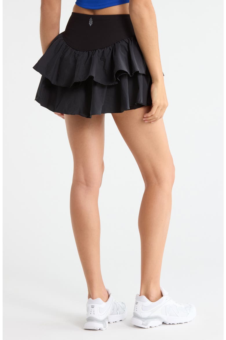 FP Movement Field Day Layered Ruffle Skort, Alternate, color, BLACK