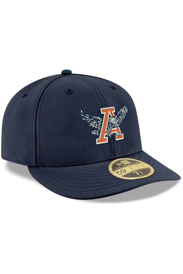 Men's New Era Navy Auburn Tigers Throwback Logo Basic Low Profile 59FIFTY Fitted Hat, Alternate, color, NAVY