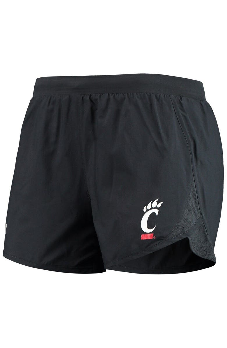 Under Armour Women's Under Armour Black Cincinnati Bearcats Fly By Run 2.0 Performance Shorts, Alternate, color, Black