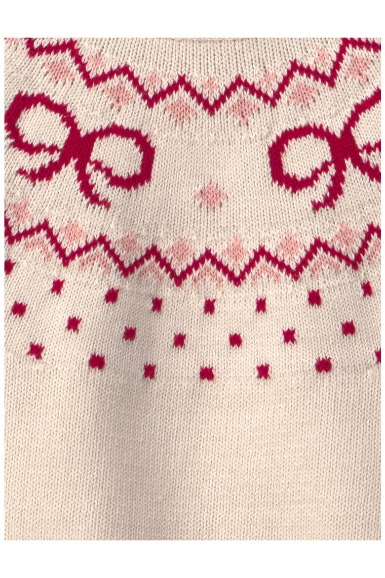Kids' Organic Cotton Sweater, Alternate, color, LP BOW FAIRISLE