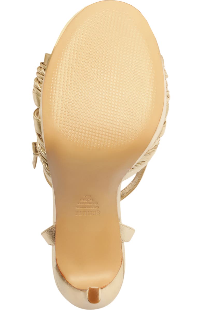 Schutz Gaya Ankle Strap Stiletto Sandal, Alternate, color, Platina