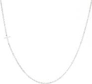 Mint & Lily Dainty Sideways Cross Necklace