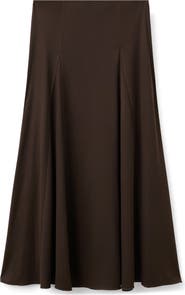 MANGO Odette Godet Pleat Skirt