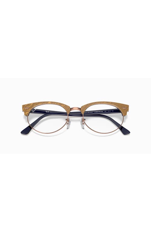 Ray Ban Ray-ban 52mm Oval Optical Glasses In Gold