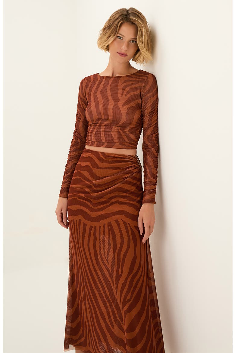 Sundown Amira Cover-Up Skirt, Alternate, color, BROWN MULTI
