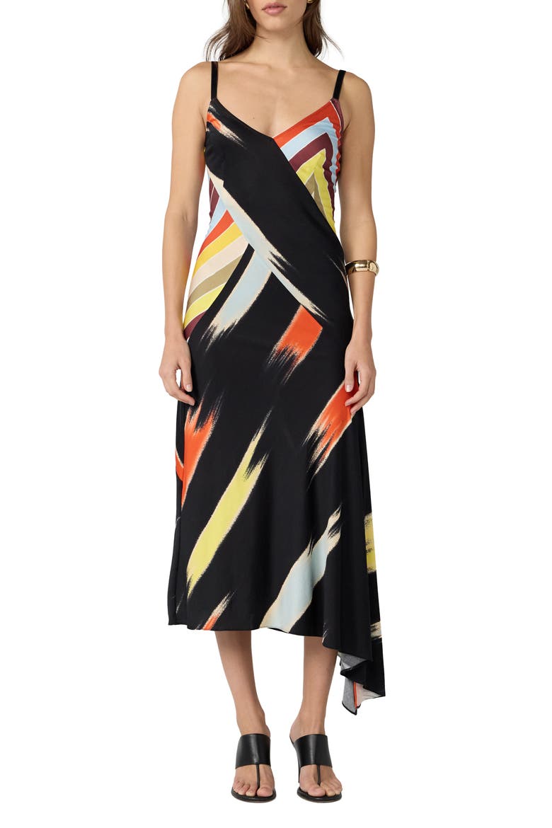 Skye Stripe Asymmetric Dress, Main, color, DORIAN STRIPE MULTI