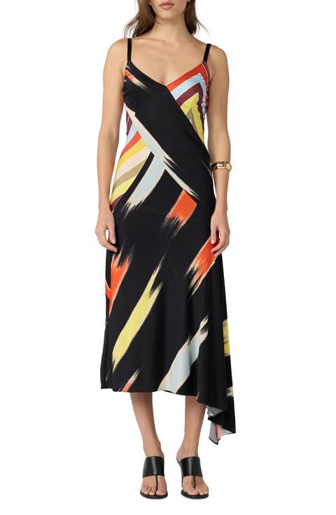 Skye Stripe Asymmetric Dress
