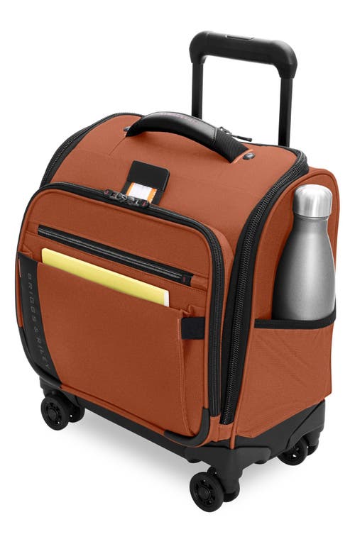 Briggs & Riley Zdx Cabin Spinner Suitcase In Brown