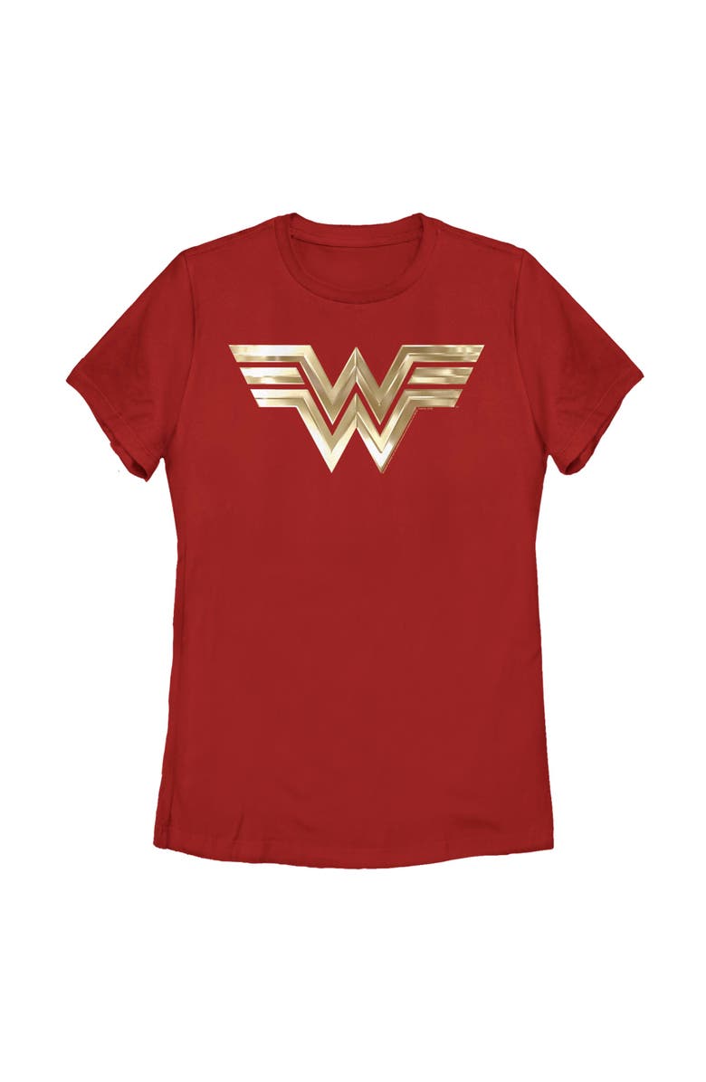 Wonder Woman 1984 Women's Wonder Woman 1984 Metallic Logo  Graphic T-Shirt, Main, color, Red