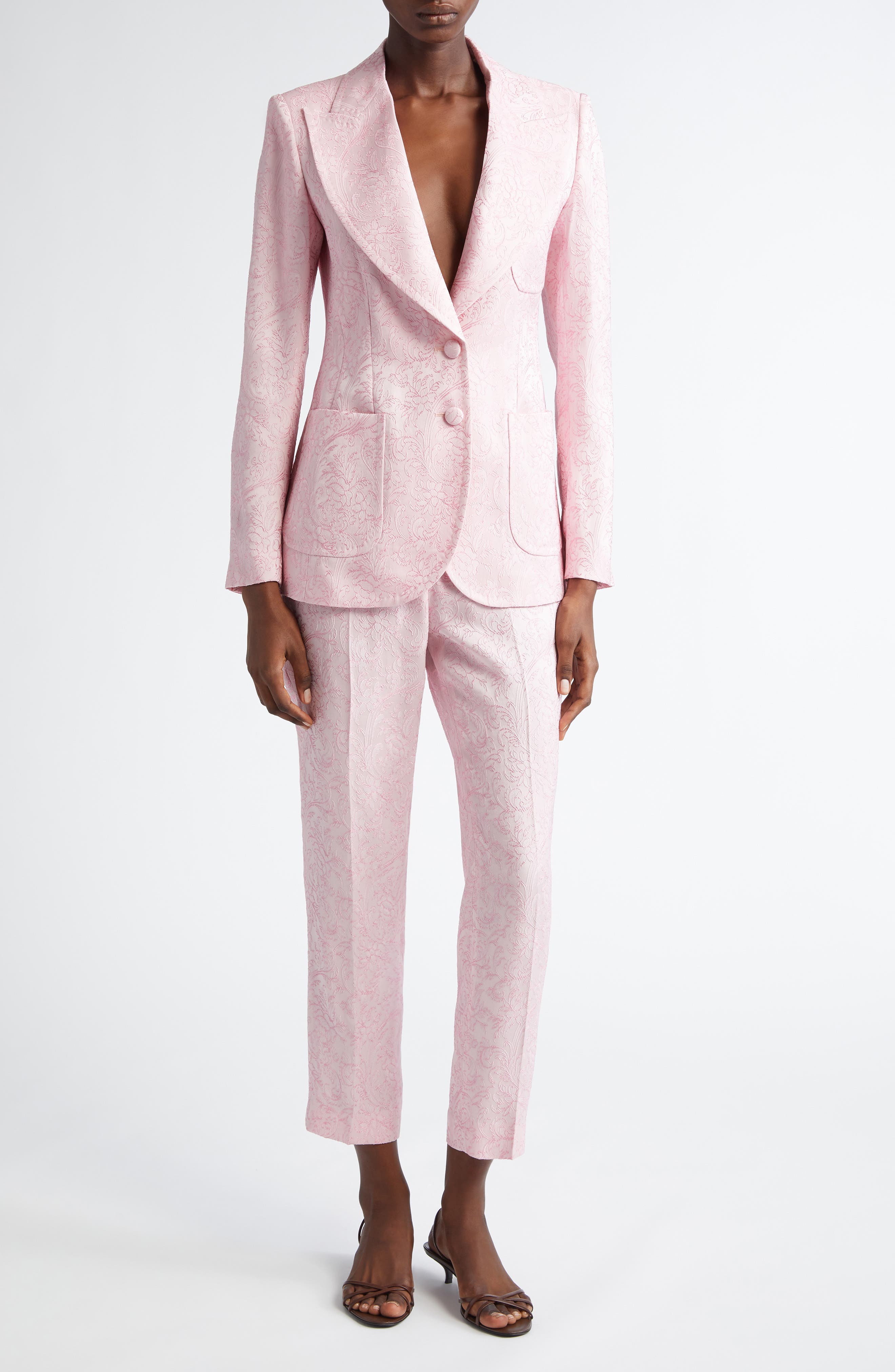 Floral Paisley Jacquard Blazer - image 2