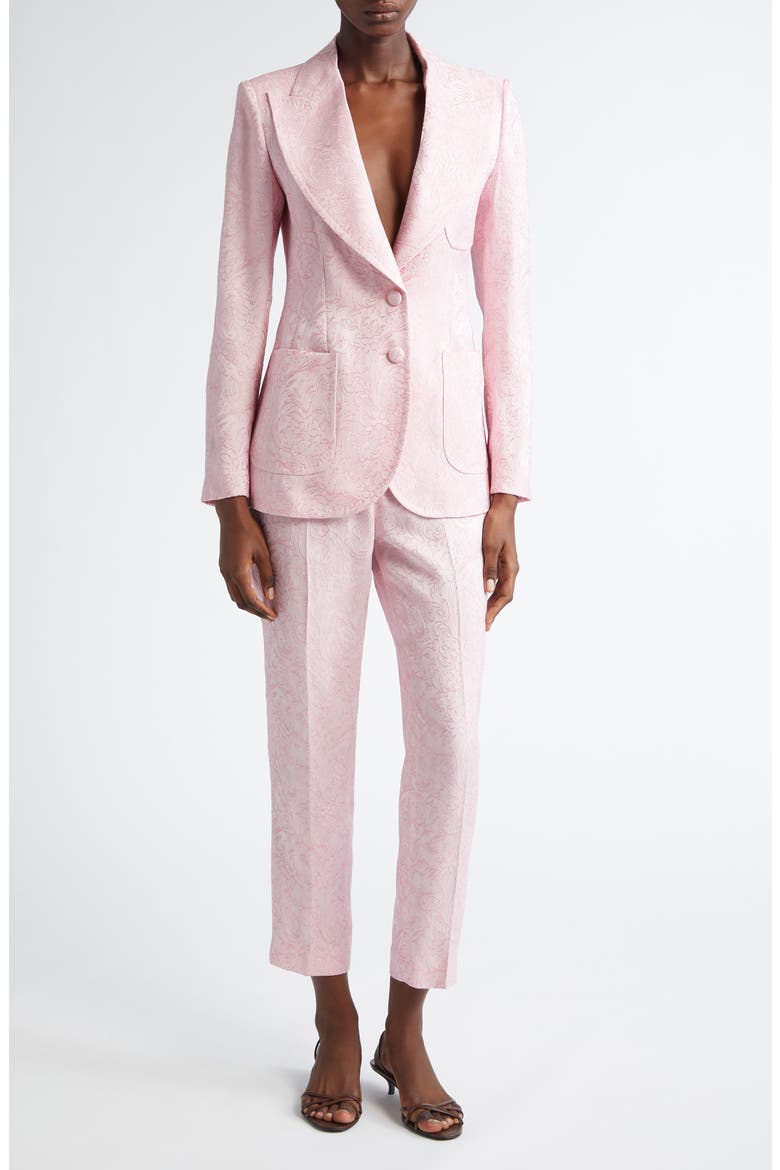Floral Paisley Jacquard Blazer, Alternate, color, ROSA POLVERE CHIARO
