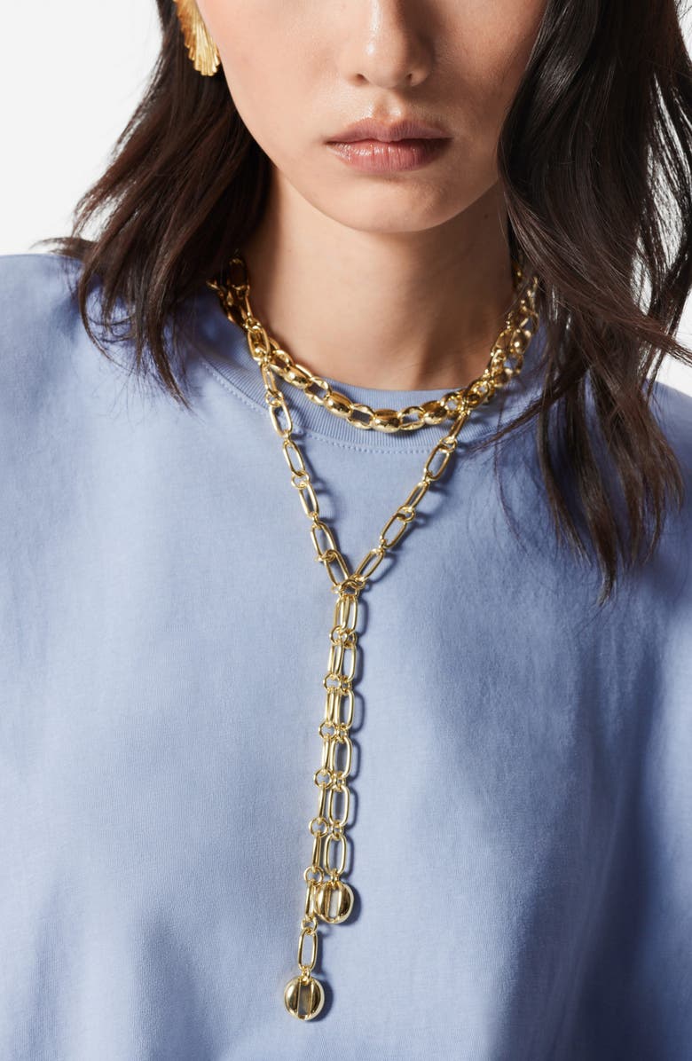 & Other Stories Lilly Cotton T-Shirt, Alternate, color, Blue Dusty Light