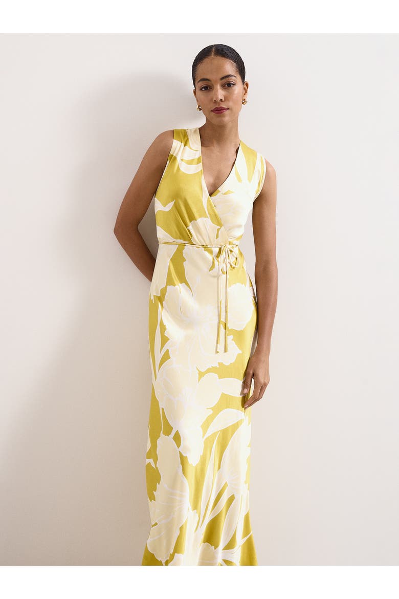Paula Floral Maxi Dress, Alternate, color, Yellow