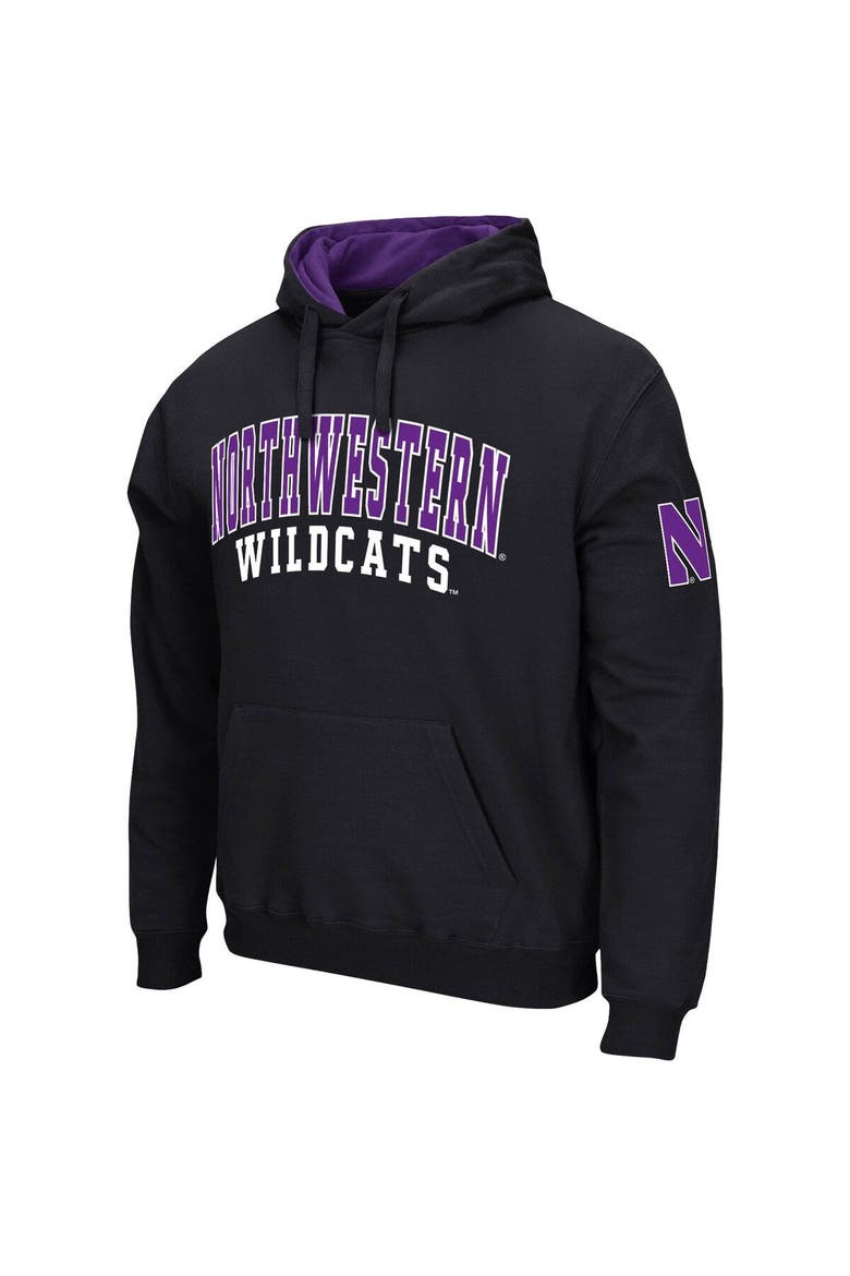 Men's Colosseum Black Northwestern Wildcats Double Arch Pullover Hoodie, Alternate, color, Black