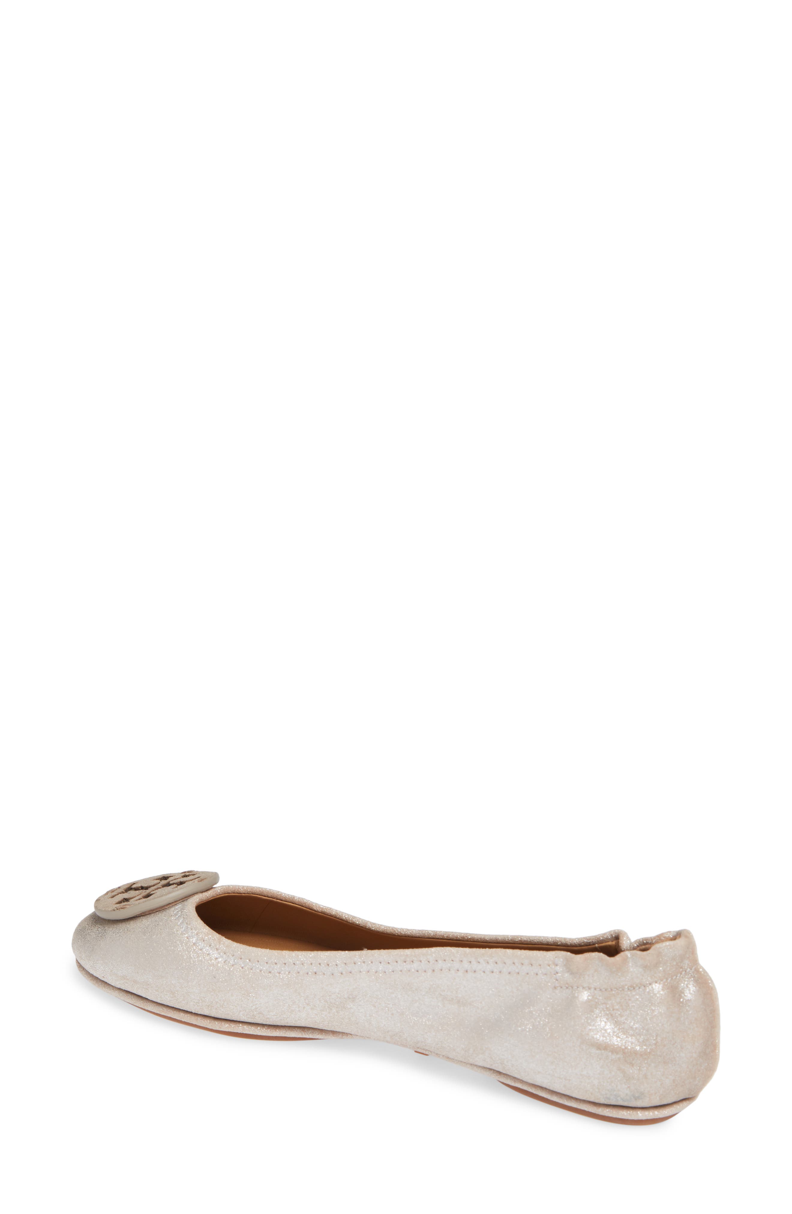 Minnie Travel Ballet Flat, Alternate, color, METALLIC PERFECT SAND