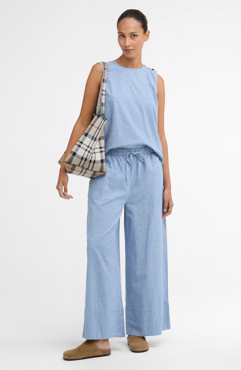 Barbour Josie Linen & Cotton Pants, Alternate, color, Light Chambray