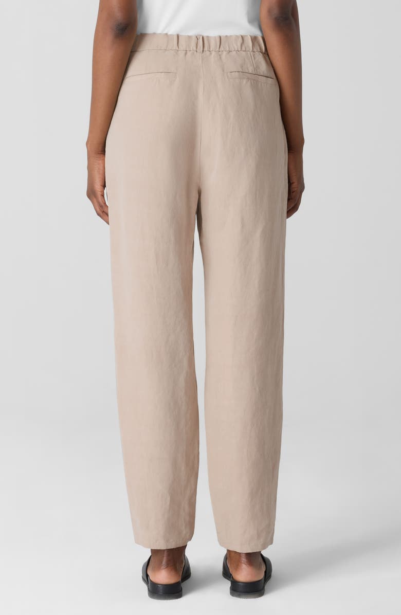 Eileen Fisher Pleated Organic Linen & Silk Ankle Pants, Alternate, color, 