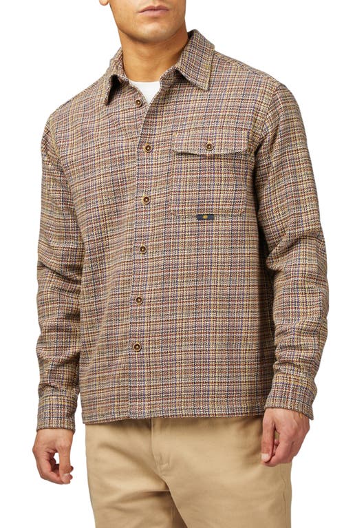 Ben Sherman Regular Fit Diffused Overshirt in Rust 