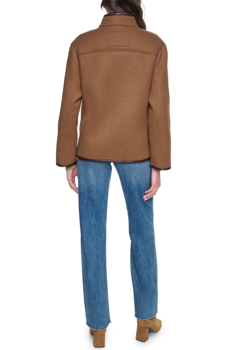 Faux Shearling Coat, Alternate, color, COGNAC