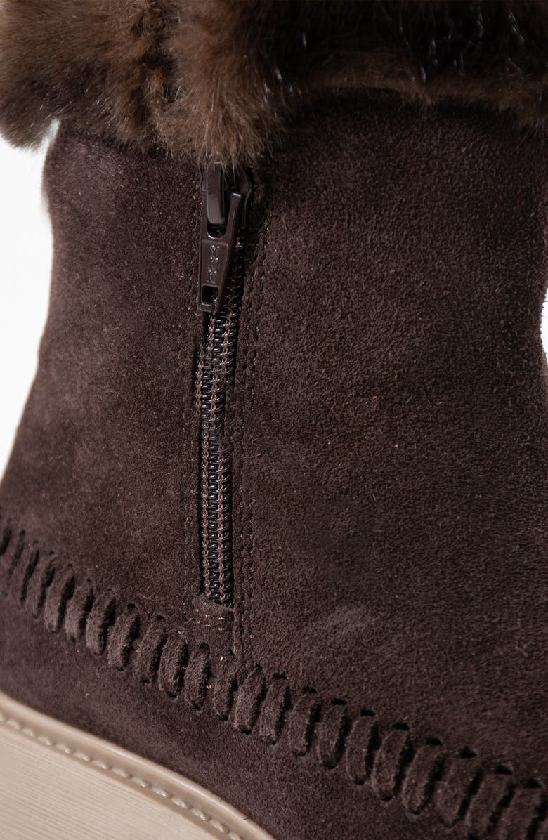 Jelavu Jenny Faux Fur Lined Whipstitch Boot, Alternate, color, Chocolate