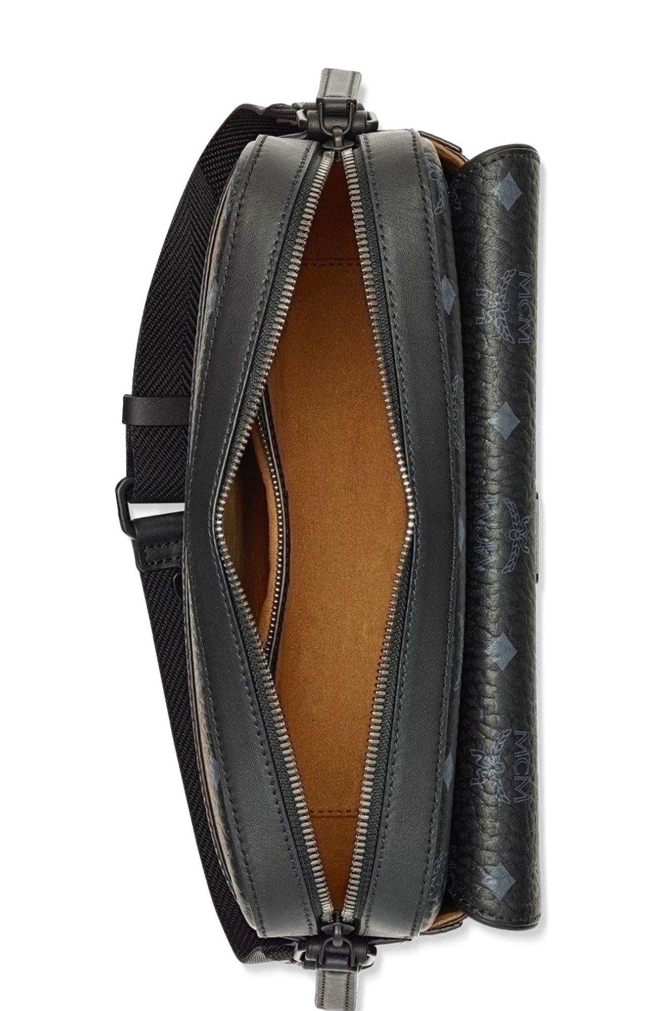 MCM Aren Messenger Bag in Visetos, Alternate, color, 