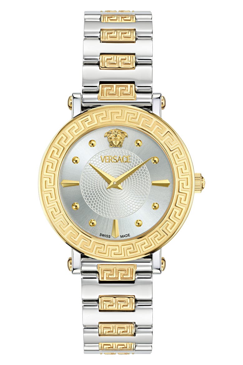 Greca Sphere Two-Tone Bracelet Watch, 35mm, Main, color, TWO TONE