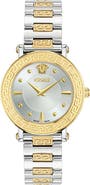 Versace Greca Sphere Two-Tone Bracelet Watch, 35mm