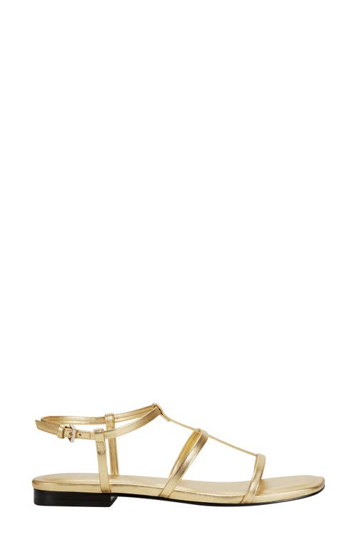 Marc Fisher Ltd Marris Ankle Strap Sandal In Metallic Gold