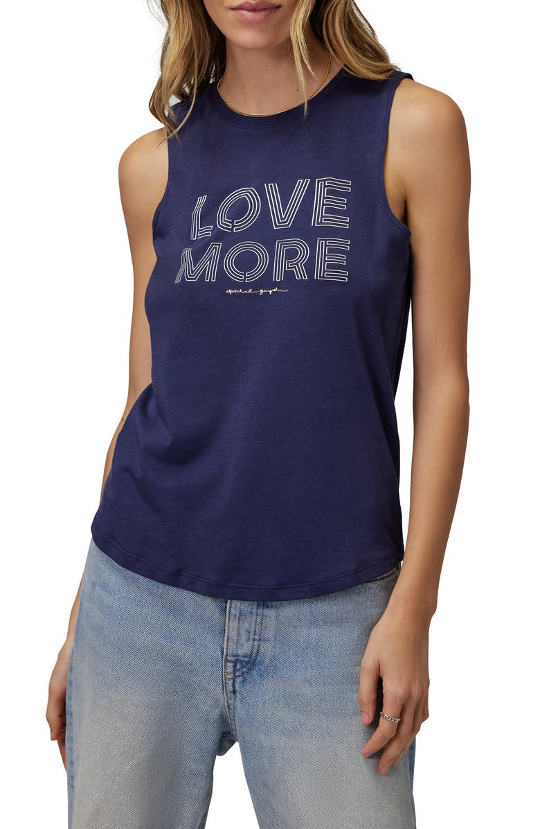 Spiritual Gangster Love More Cotton & Modal Graphic Tank, Main, color,