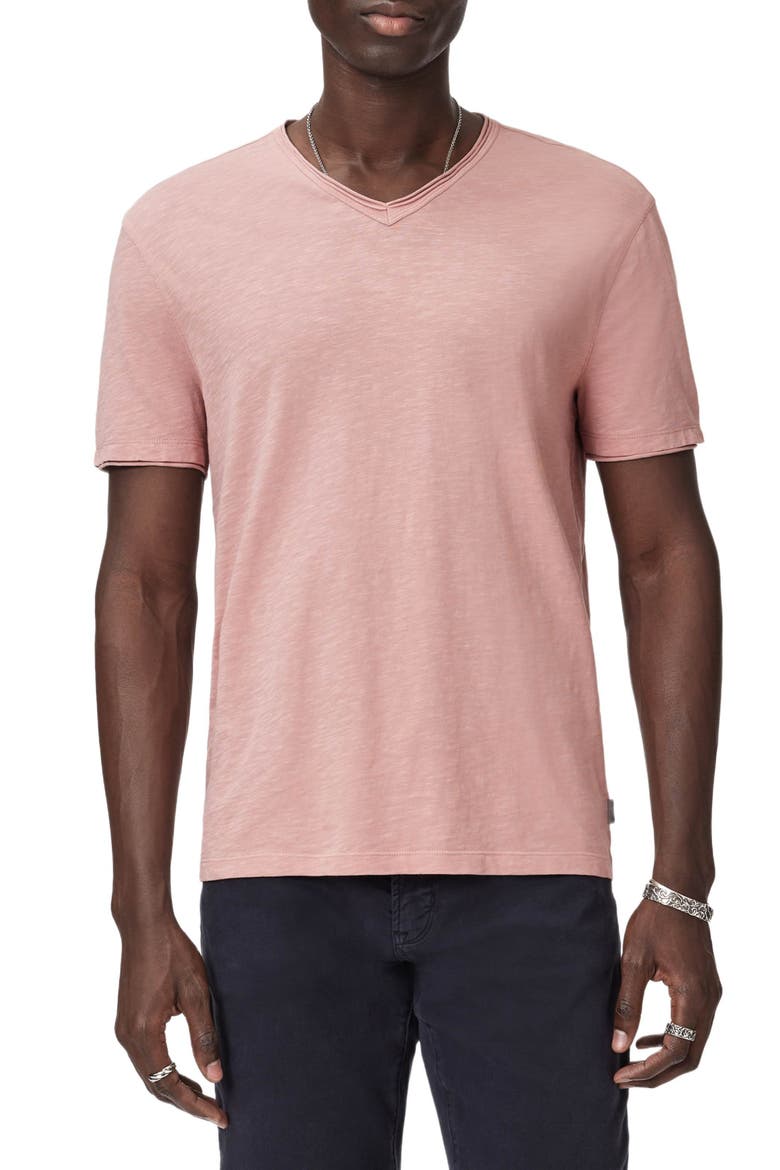 Miles Slub Organic Cotton Raw Edge T-Shirt, Alternate, color, PINK SAND