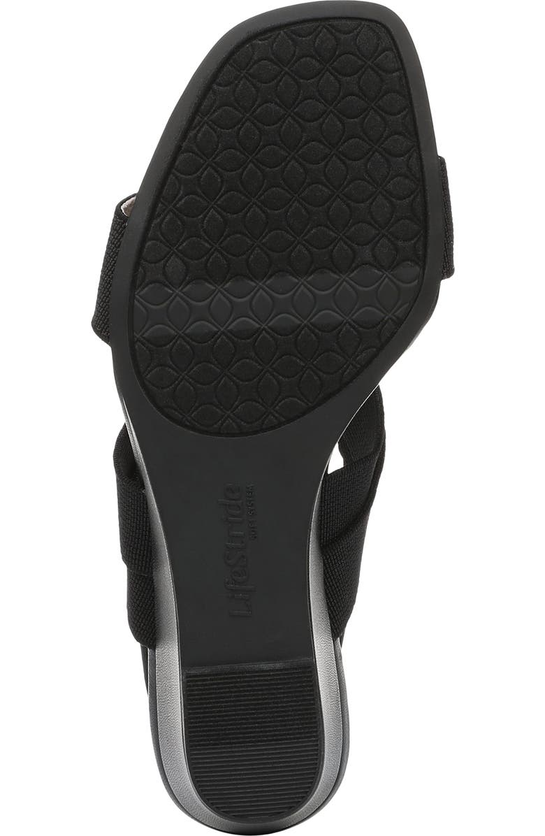 LifeStride Sweet Slingback Wedge Sandal, Alternate, color, Black