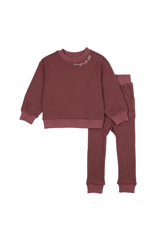 Girls POUF Embroidered Set in Berry  product