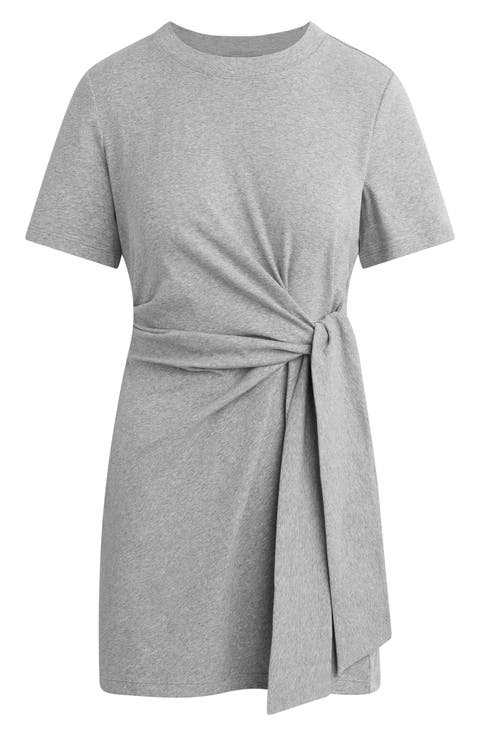 The Maisie Stretch Cotton Jersey Tie Front Dress
