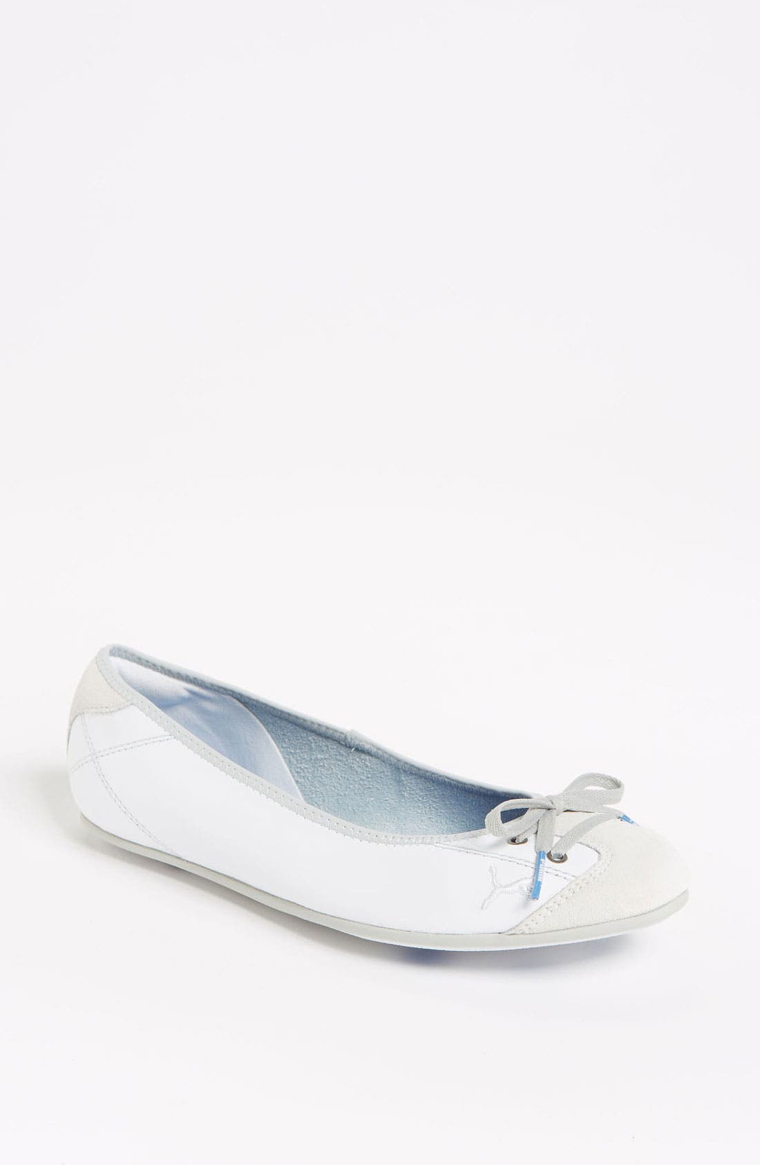 'Lily' Ballet Flat, Main, color, WHITE
