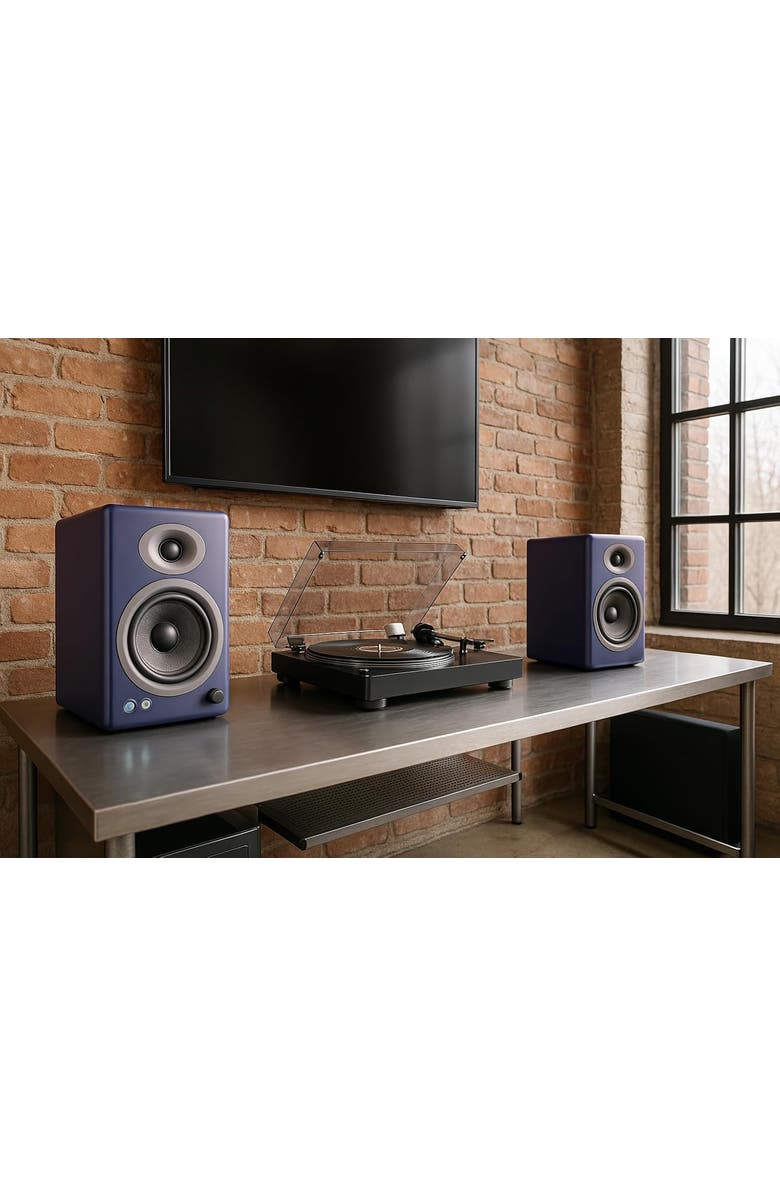 Audioengine A5+ Home Music System w/ Bluetooth aptX-HD, Alternate, color, Blue