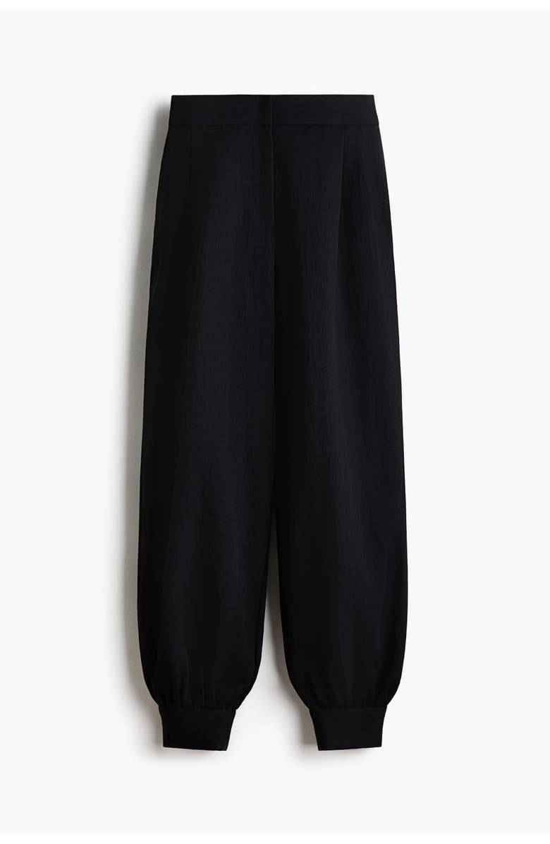 H&M Balloon-leg twill pants, Alternate, color, Black