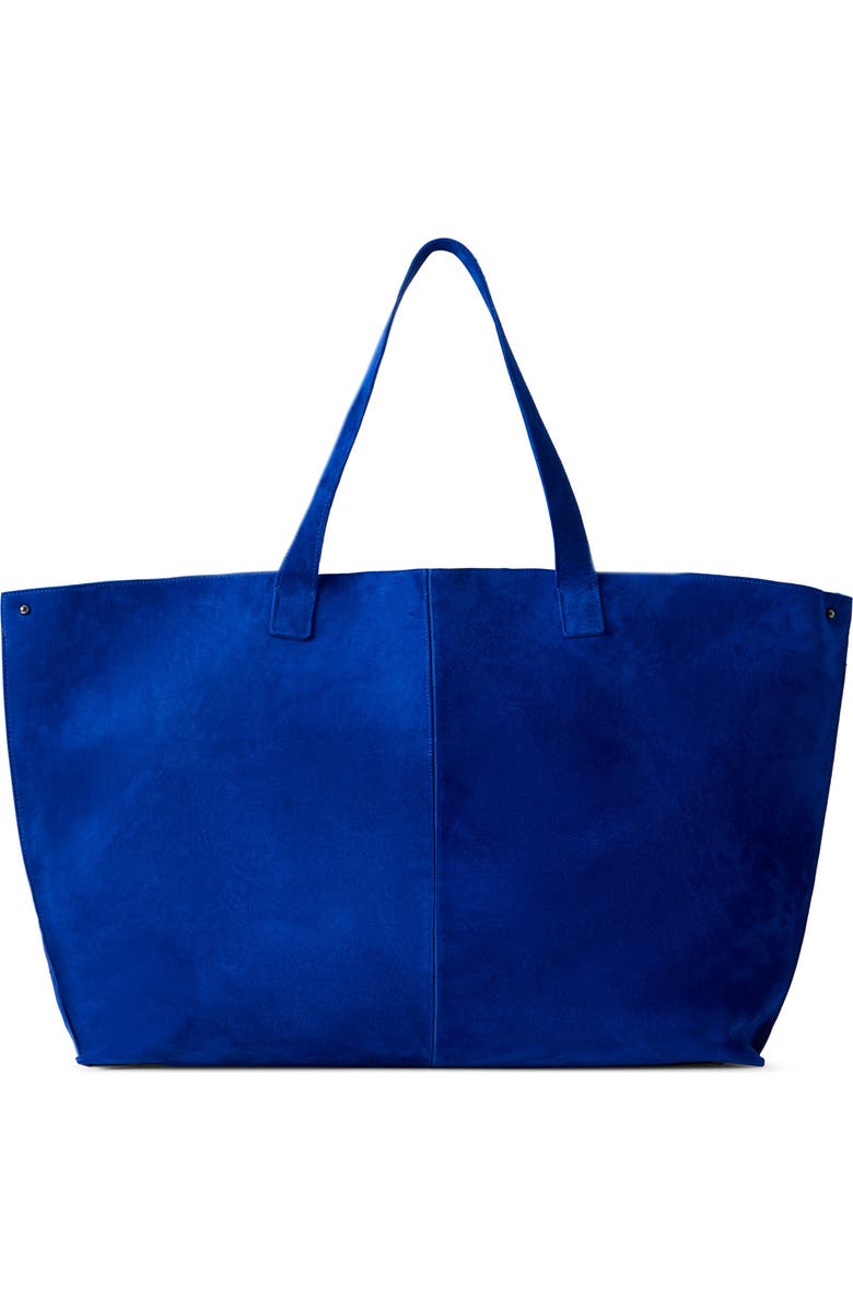 Akris Medium AI Suede Convertible Shoulder Tote, Alternate, color, Ocean