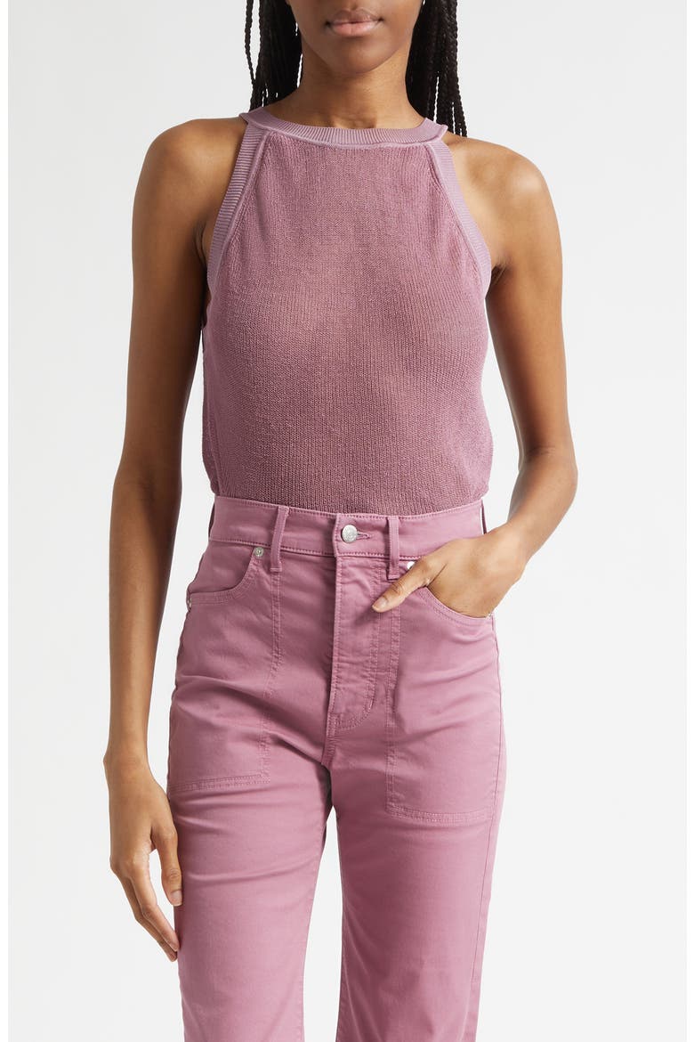 Solomon Knit Linen Blend Tank, Main, color, ORCHID HAZE
