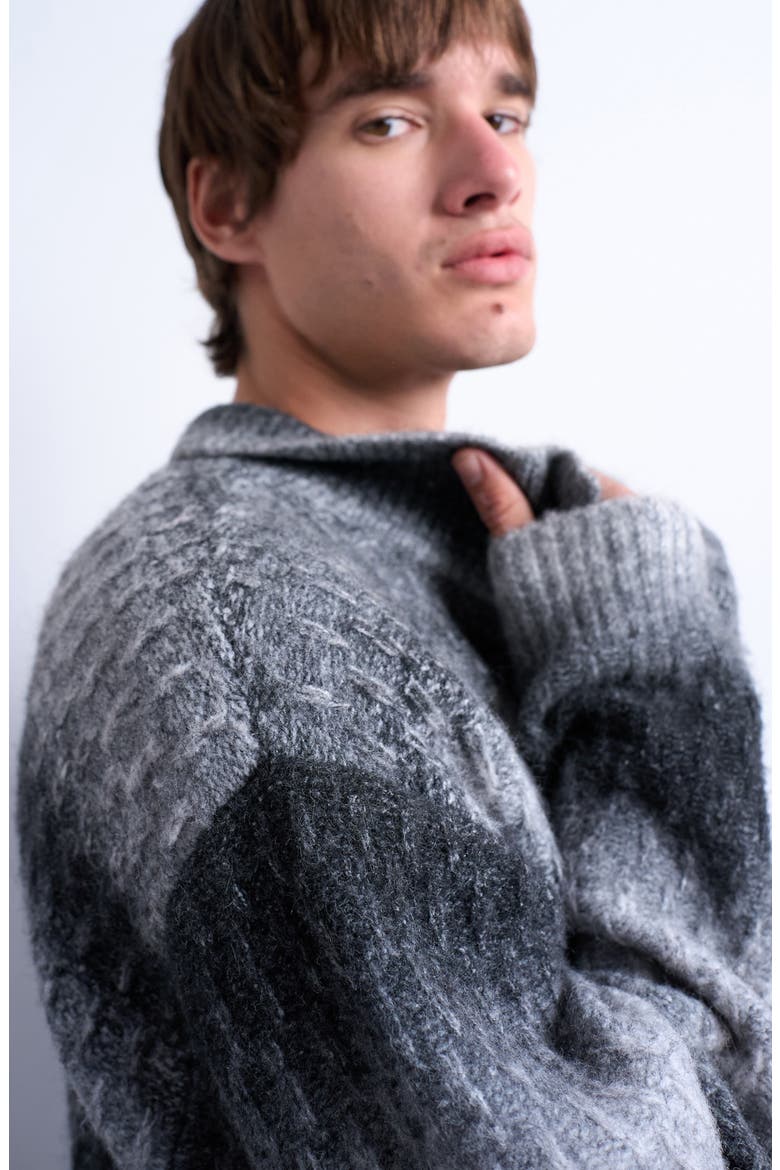 Zip Front Cardigan, Alternate, color, GREY