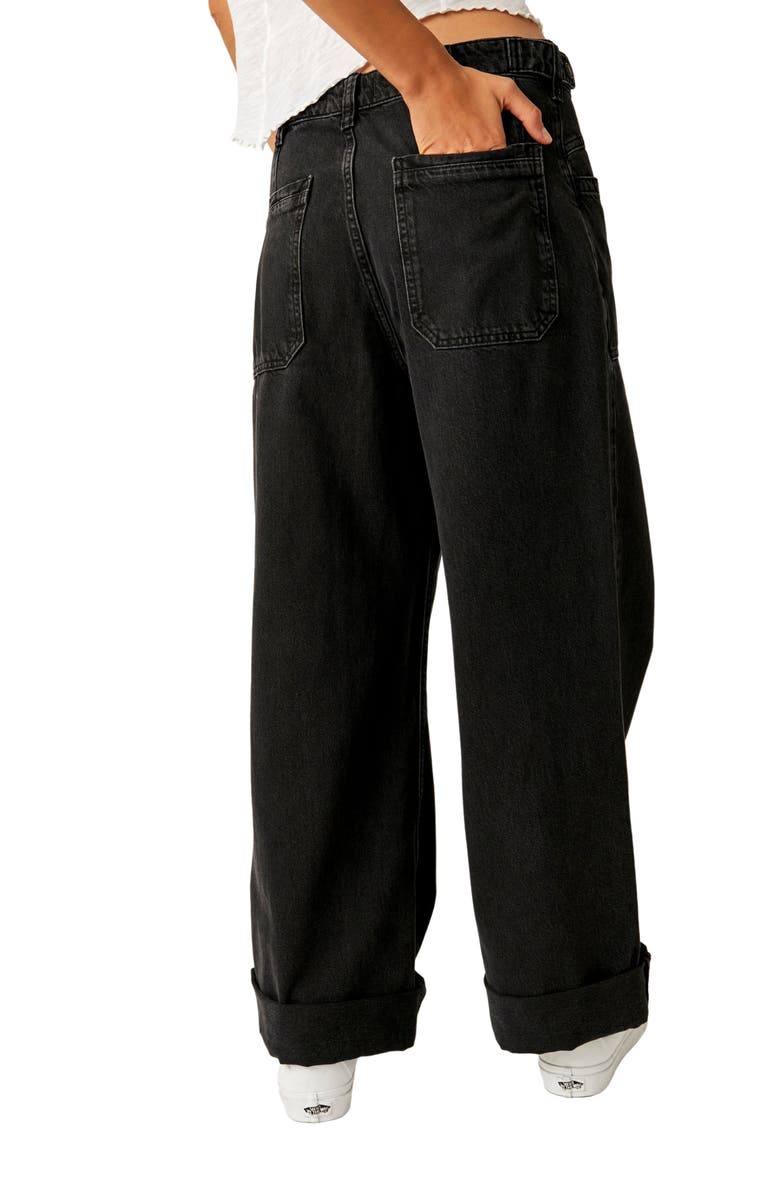 Free People We the Free Palmer Cuffed Baggy Jeans, Alternate, color, 